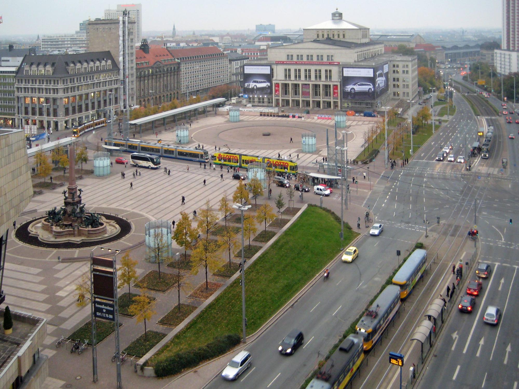 Leipzig: Augustusplatz von oben