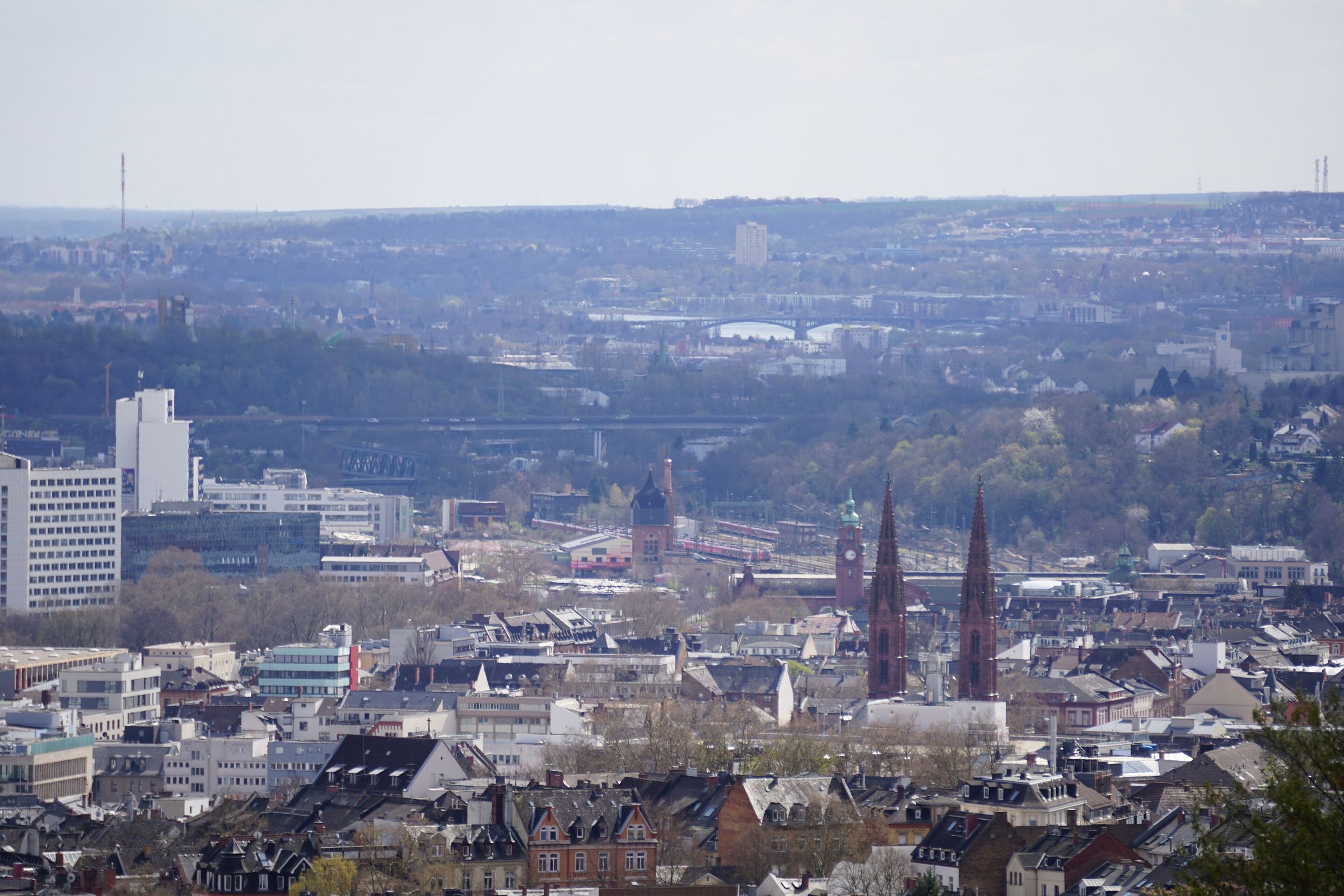 Wiesbaden: Blick vom Neroberg über die Stadt